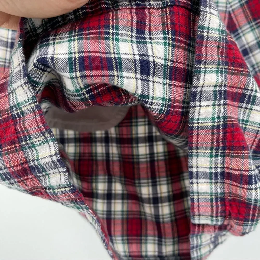 Tommy Hilfiger Men’s Plaid Shorts Size 36 Pleated Red Blue Preppy Golf Summer